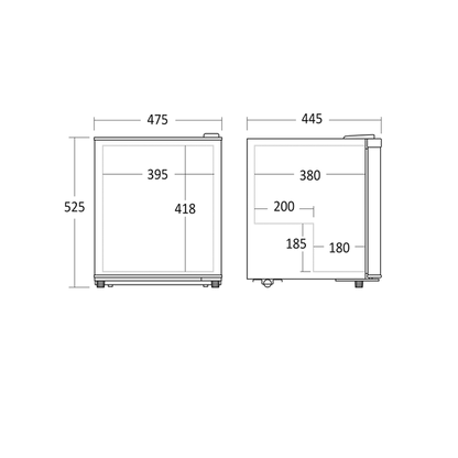 Køleskab 48 liter - SKS 56 W Scandomestic