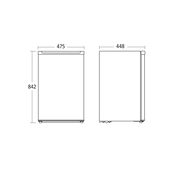 Køleskab 93 liter - SKS 92 W Scandomestic