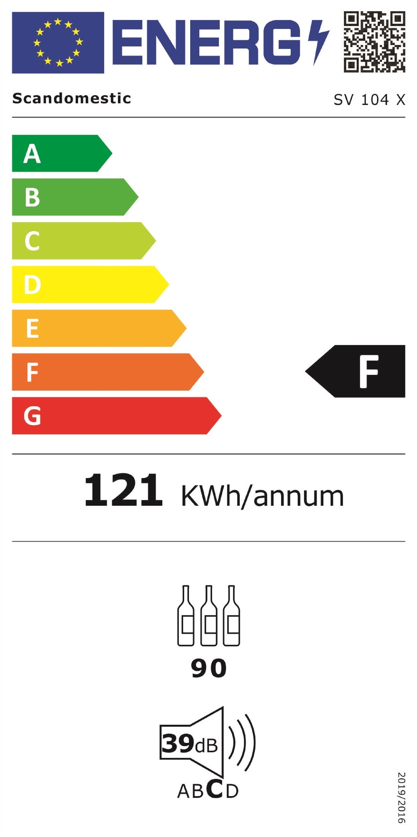 Vinkøleskab SV 104 X - Til 90 flasker - 2 Zoner – Scandomestic