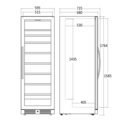 Vinkøleskab SV 111 B til 126 flasker - 1 zone - Scandomestic