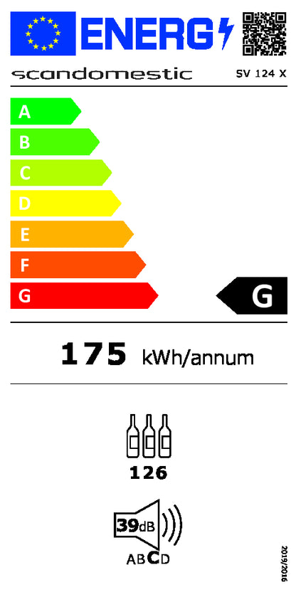 Vinkøleskab SV 124 X - Til 126 flasker - 2 Zoner – Scandomestic