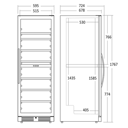 Vinkøleskab SV 124 X - Til 126 flasker - 2 Zoner – Scandomestic