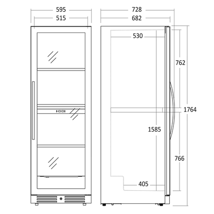 Vinkøleskab SV 1382 B til 138 flasker - 2 zoner - Scandomestic