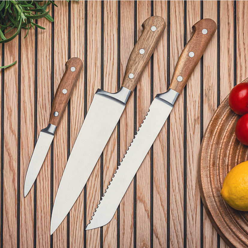 Santo Egetræ Knivsæt 3 stk.