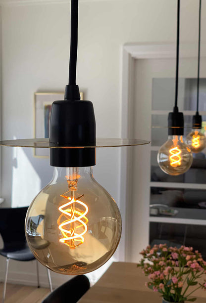 SCAN PENDEL E27 SORT/MESSING