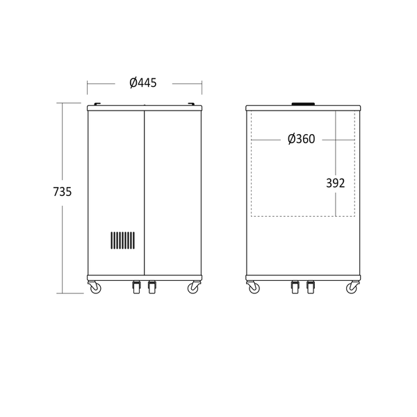 Tøndekøler 41 liter sort - TK 42 BE - Scandomestic