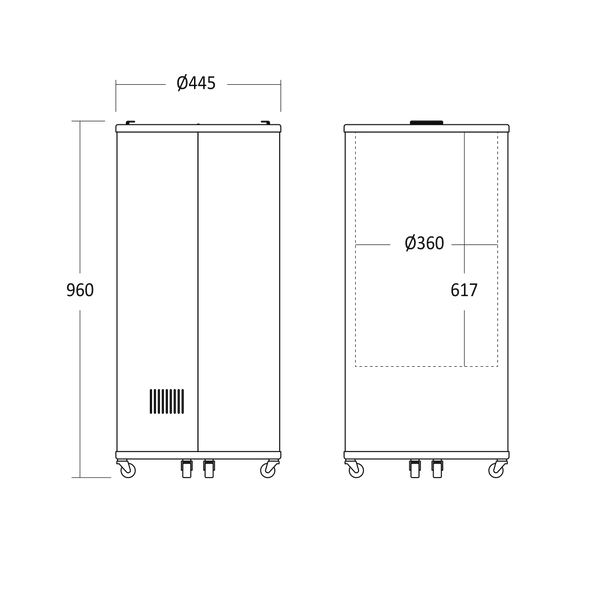 Tøndekøler 63 liter sort - TK 66 BE - Scandomestic