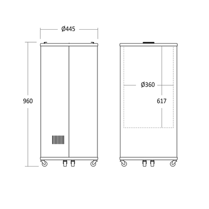 Tøndekøler 63 liter sort - TK 66 BE - Scandomestic