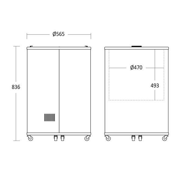 Tøndekøler 87 liter sort - TK 86 BE - Scandomestic