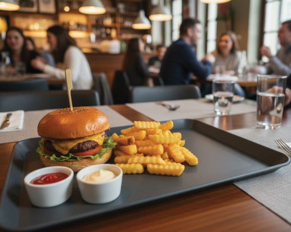 Serveringsbakke til mad stabelbar, PP-Plastik, BPA-Fri