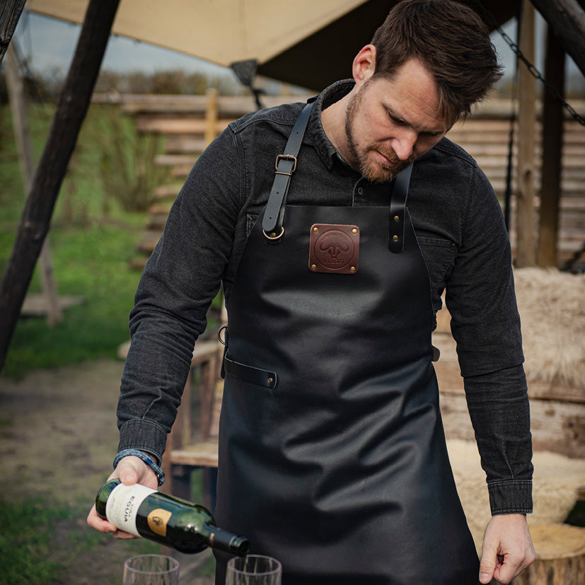 Læderforklæde Buffalo skind