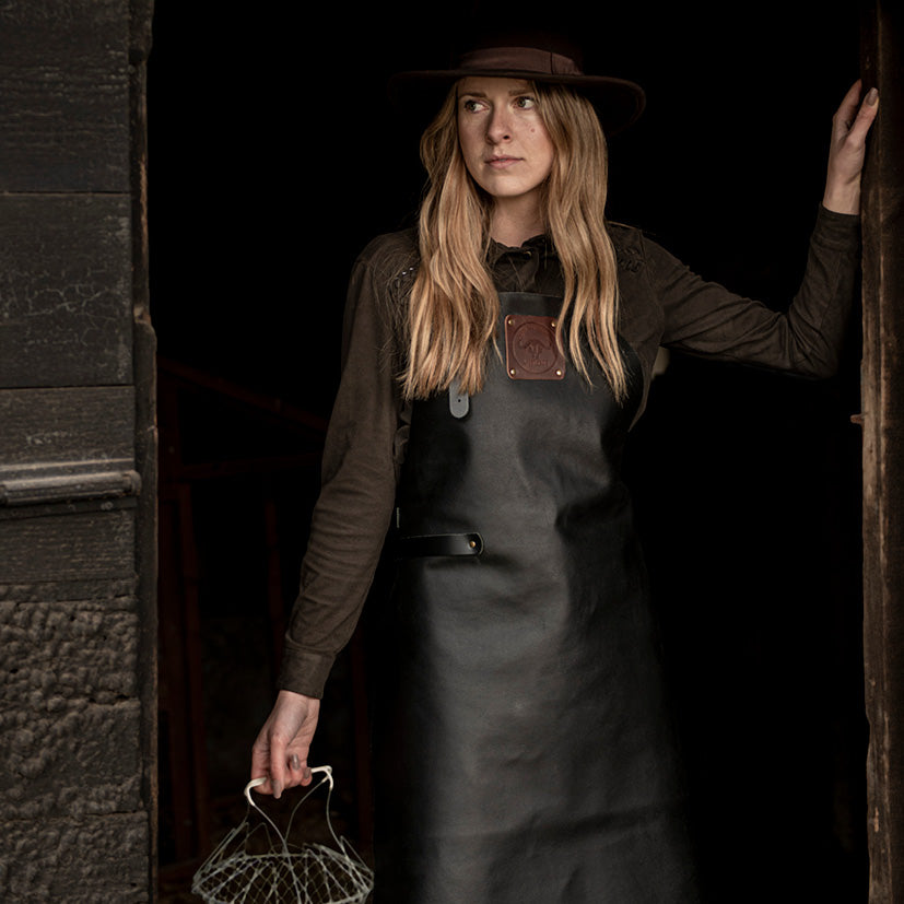 Witloft Læderforklæde Buffalo Sort