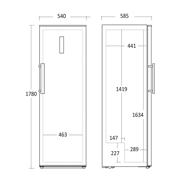 Køleskab 326 liter -  SKS 346 W Scandomestic