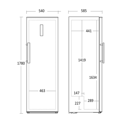 Køleskab 326 liter -  SKS 346 W Scandomestic