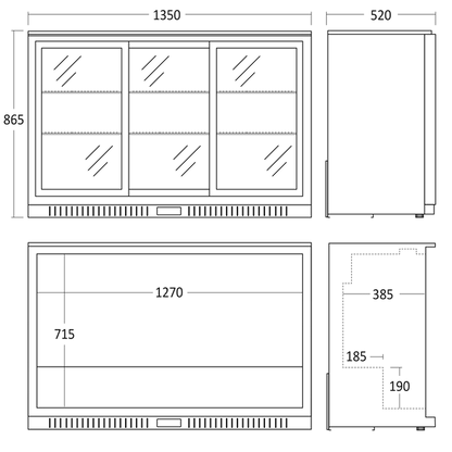 Barkøleskab 103 liter - SC 131 HE Scandomestic