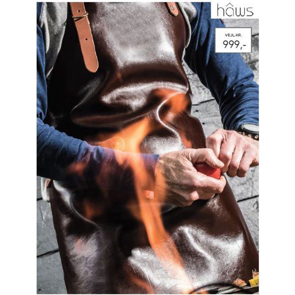 Haws læderforklæde - Brunt