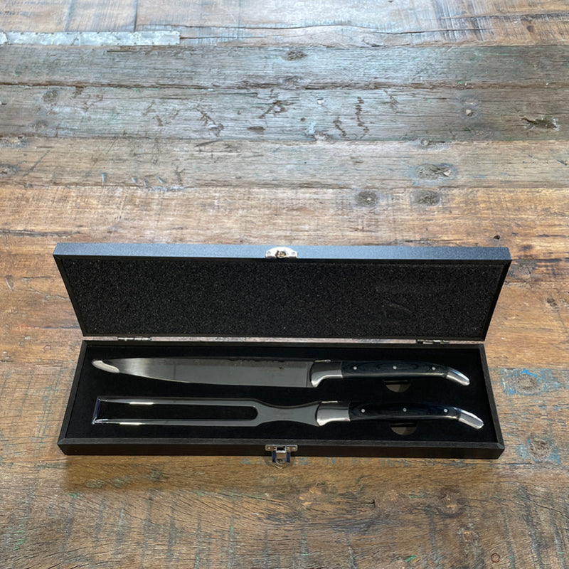 Laguiole forskærersæt med sort ibenholt skaft