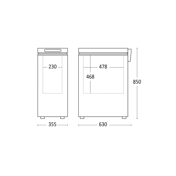 Kummefryser 51 liter - CF51WE Scandomestic
