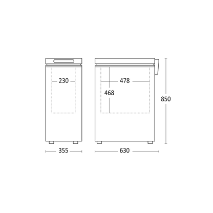 Kummefryser 51 liter - CF51WE Scandomestic
