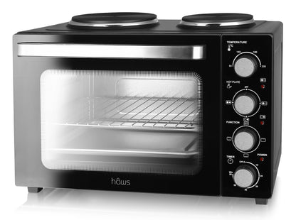 Mobil multiovn 32 liter med 2 kogeplader