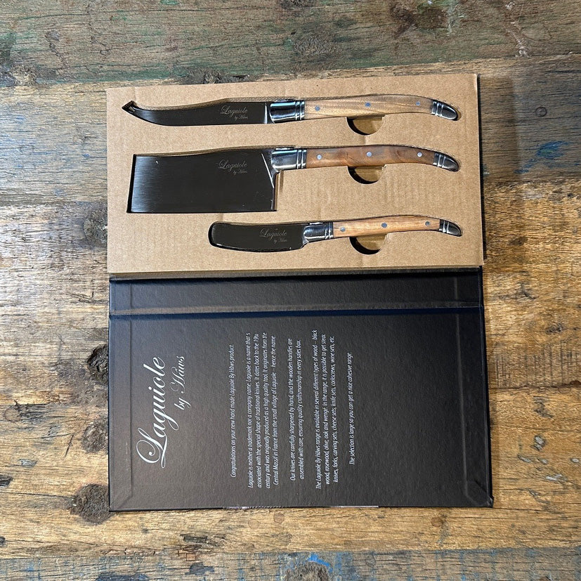 Laguiole ostesæt med 3 knive