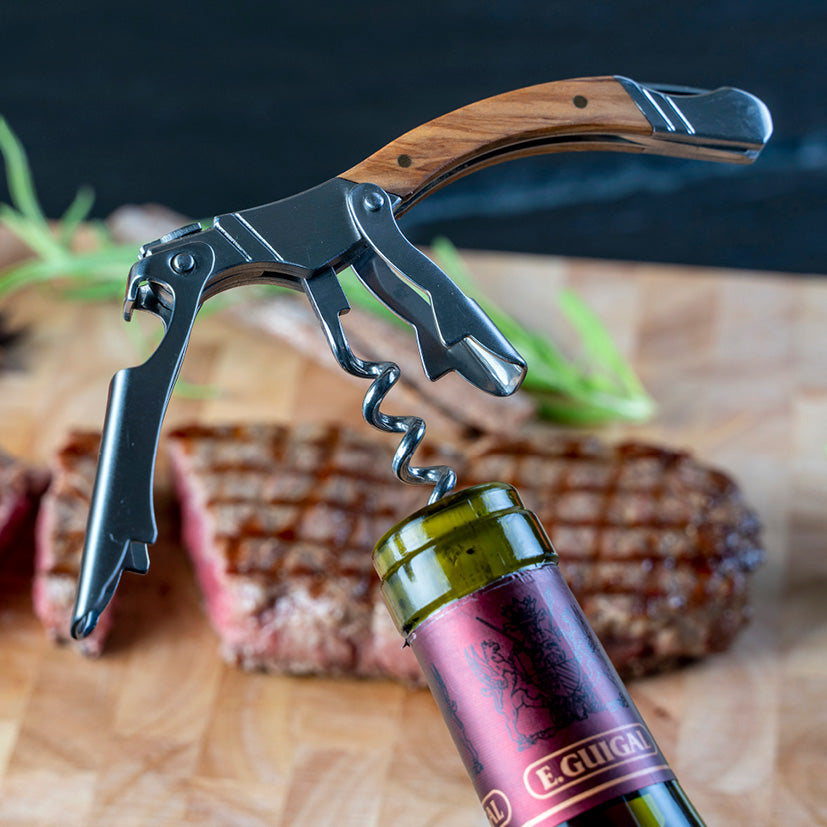 Laguiole pakkeløsning champagnesabel og proptrækker
