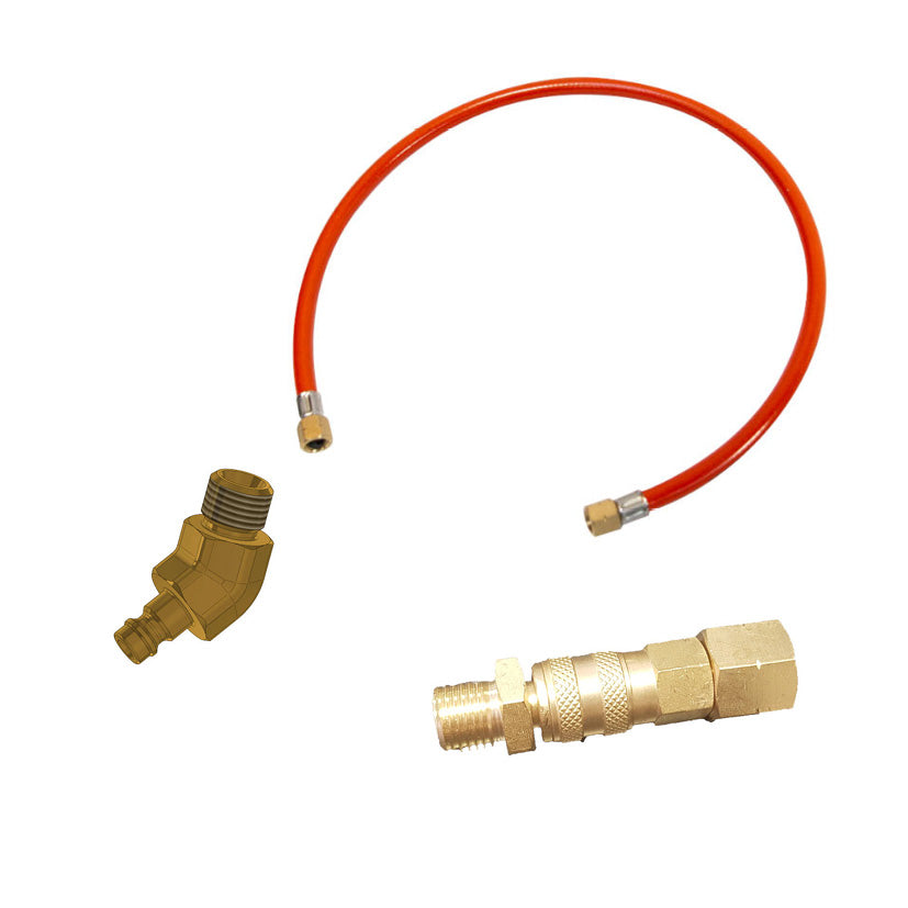 Komplet gastilslutningssæt - Fra gasudtag på campingvogn direkte til O-grill