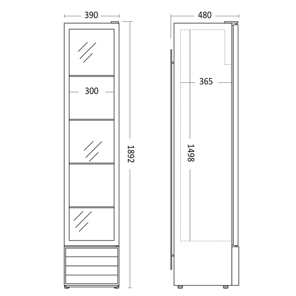 Display køleskab 166 liter sort - SD 226 BE Scandomestic