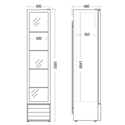 Display køleskab 166 liter sort - SD 226 BE Scandomestic
