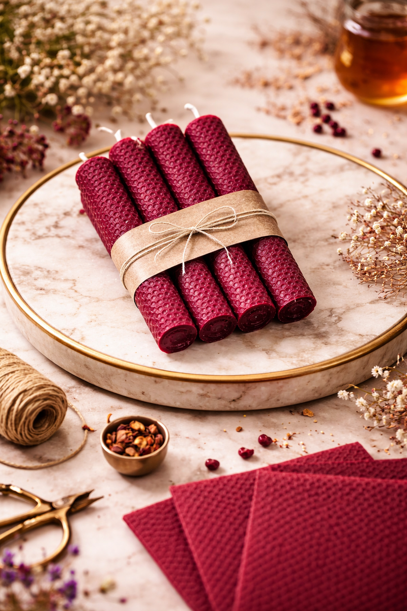 Farvede vokstavler 1 kg - Vinrød